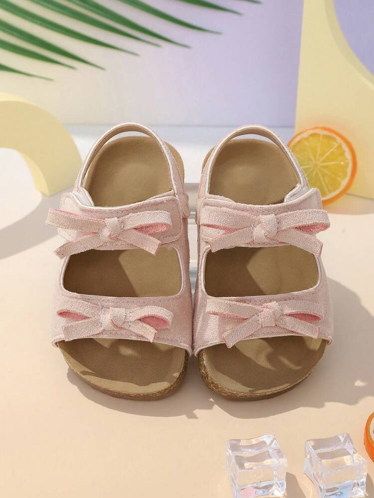 1 par de zapatos de estilo princesa para niñas, diseño de gancho y bucle, moda europea clásica, para deportes y playa, adecuados para todas las estaciones - Rosa - Añade 5
