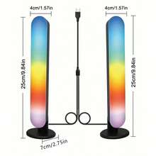 1 pièce/2pcs Bande lumineuse LED, télécommande infrarouge 24 touches, bande lumineuse RGB intelligente pour le jeu, synchronisation musicale, rétroéclairage d'ambiance TV, lampe de bureau RGB pour TV, ordinateur, chambre, décoration de fête - Multicolore - Voir 7