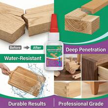 WHILELIFE 木材修补胶 - 5分钟速干胶，适用于相框和木制品，20克 - 木工膠 - 查看 6