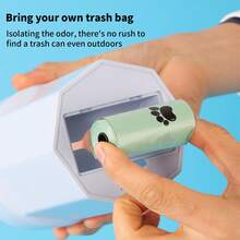 1个男女通用白色塑料猫砂铲，配15个垃圾袋，易于清洁，卫生耐用，适用于猫砂盆日常使用。 - 查看 5