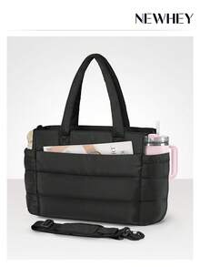 NEWHEY Túi tote cho nữ, túi công sở nhẹ, túi xách đựng laptop chần bông thích hợp cho công việc, du lịch, giáo viên, y tá. - Nhiều màu - Xem 9