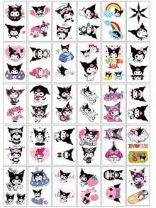 Pegatinas de melodía de oreja negra, a prueba de agua y duraderas, con diseños de dibujos animados lindos para estudiantes - Multicolor - Ver 6