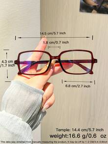 3 PCS Women's Iconic Square Glasses Frame Polycarbonate Lightweight Thin Frame Transparent And Clear Lenses Suitable For Daily Casual Wear With Glasses Box - Multicolor - View 10