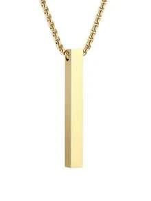 1件极简主义项链，冷艳风格百搭嘻哈几何吊坠长项链 - 彩色 - 查看 2