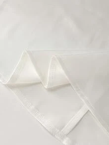 Áo ngủ satin nữ, áo ngủ cổ chữ V viền ren, đồ ngủ và đồ mặc nhà mềm mại, thanh lịch - trắng - Xem 5