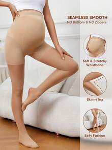 孕妇高腰连裤袜 孕妇打底裤 性感紧身裤 - 彩色 - 查看 7