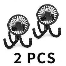 Portable Mini Fan With Flexible Tripod, USB Rechargeable Handheld Clip Fan With LED Night Light, 3 Speed Adjustable Silent Personal Cooling Fan For Travel, Desk, Car And Camping, Handheld Portable Fan With Flexible Tripod, Octopus Fan, Commencement, Congrats Grad, Portable Tools, Summer Essentials, Summer Portable - Octopus Fan - View 15