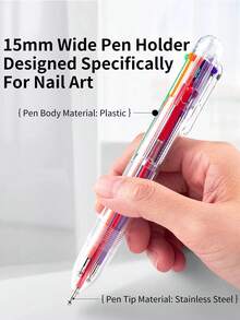 5/6 In 1 Professional Multi-Head Nail Art Dotting Pen, Suitable For Painting, Striping, Dotting, Glitter Nail Art, Pressure Activated, Ideal For Nail Technicians And Beginners - Multicolor - View 4