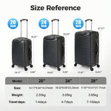 A Set Of 3 Pieces Of Luggage With Silent Rotating Wheels, Stylish And Versatile Travel Companion - Rose Gold - View 3