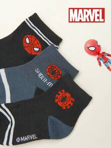 Marvel 1/5/10 Pairs Kids Cute Superhero Series Socks, Boys' Mid-Calf Socks, Korean Cartoon, Autumn/Winter, Girls' Socks, Children & Superhero Character Socks - Multicolor - View 4