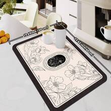 French Romantic Heat Insulation Pad, Kitchen Countertop Draining Mat, Quick Dry, Waterproof, Non-Slip, Easy To Clean For Coffee Machine - Mustard Yellow - View 15