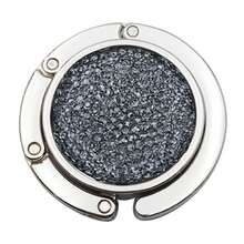 1PC Round Rhinestone Foldable Bag Hanger, Table Edge Purse Hook, Creative Portable Handbag Holder, Fashion Bag Accessory Ornament - View 23