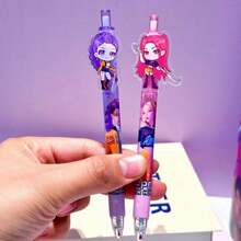 0.5mm Black Acrylic Kpop Themed Ballpoint Pen, Suitable As Birthday, Party, Back To School, Easter Gift - Multicolor - View 6