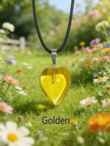 1pc/5pcs/7pcs Women Heart Pendant Necklace, Natural Heart Shaped Pendant Necklace, Couple Necklace - Multicolor - View 19