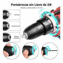 Wanse Red Cordless Drill And Screwdriver Kit With 2 Batteries - 紅色 - 查看 4