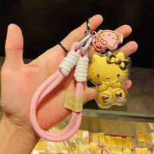 SANRIO 1个可爱KT猫咪卡通挂件钥匙扣，手机壳吊坠，送给女朋友的礼物，ins风 - 彩色 - 查看 2