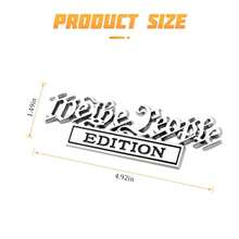 Classic We The People Edition 3D Full Metal Car Decals With Strong Adhesive For Truck SUV Personalized Decoration Labels In Silver And Black Durable Embossed Stickers For Auto Fender Body - 銀/黑色 - 查看 2