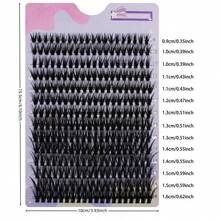 LIMEIKAI 280 Clusters Of 40D False Mink Eyelashes D Curl Natural Eyelash Extensions Russian Strip Individual Eyelashes Makeup Tool - D - View 4