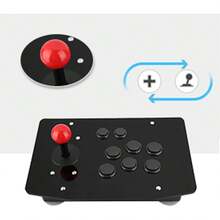 Controlador de Arcade Rocker, Controlador de Juego Arcade USB para Máquina Arcade , Joystick de Juego Arcade Rocker con 8 Botones (negro) - 1 - Ver 1
