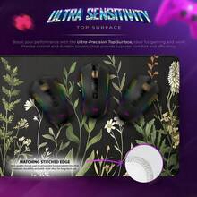 高级花卉图案防滑边高端光滑办公/游戏桌垫 - 查看 3