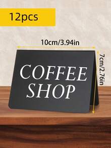 15pcs/Set Mini V-Shaped Blackboard Signs - Easy To Erase, Suitable For Weddings, Food And Birthday Parties, Table Reservations, Party Buffet Labels, Restaurant Table Markers, Desktop Chalkboards, Reusable Black Mini Chalkboards, Wedding Decor - Multicolor - View 3