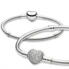 ¡Pulsera de plata de ley 925 con árbol del mundo y hueso de serpiente! Adecuada para pulseras DIY originales, regalo de joyería de moda para el cumpleaños o la boda de la mujer - Plateado - Ver 7