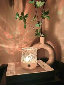 1pc Water Wave Effect Atmosphere Projection Lamp, 16 Color LED Light, Starry Sky Atmosphere Lamp, Small Book Light Starry Sky Projection, KTV Stage Atmosphere Light, Suitable For Bedroom, Living Room, Office, Party And Business Decoration - Multicolor - View 5