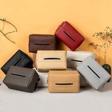 Car Tissue  Ard Tissue   Pu Leater Car Napkin  Backseat Extra Large Tissue Organization Fit  20-230 Tissues Per Box 7.08'' X 4.72'' X 3.5'' Ige - Be - Xem 7