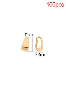 100 piezas Ganchos de conexión de acero inoxidable con clip de presión para hacer joyas DIY, accesorios y suministros - Botones de bricolaje - Ver 12
