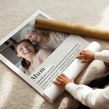 1pc Personalized Mother's Day Digital Photo Collage, Custom Poster With "Personalized Mother Definition" Text, Beautiful Photo Gift For Mom, Custom Wall Art, Photo Customization, Customizable Product, Optional Frame - Multicolor - View 10