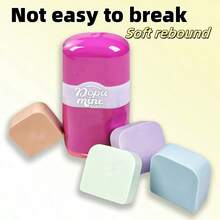 2pcs Compact Double Slot Pencil Sharpener And Eraser 2-In-1, Stationery, Gifts, Prizes, Suitable For School And Office Supplies - Multicolor - View 8