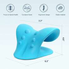 Neck Stretcher For Pain Relief, Neck And Shoulder Relaxer Cervical Traction Device Pillow For Muscle Relax And TMJ Pain Relief - Blue - View 5