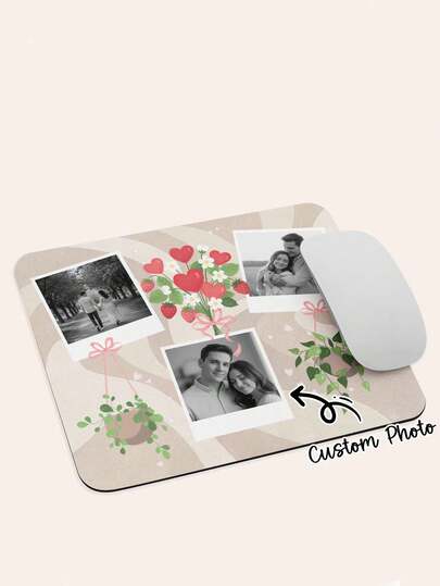 Customized Personalized Photo Mouse Pad, Unique Gift For Couples, Suitable For Family, Friends, Coworkers, Teachers, Students, Christmas, Back To School, Graduation, Applicable For Office, Gaming, Holiday, Souvenir
