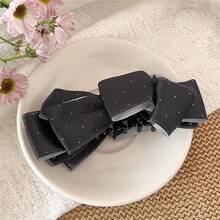 1个甜美波点褶皱发夹，高马尾固定香蕉夹，2026新款发饰，春季 - 彩色 - 查看 12