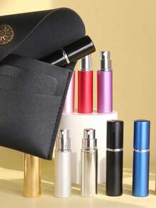 1pc/7pcs 5ml Refillable Perfume Bottle With Spray, Portable Travel Size Atomizer Cosmetic Container, Leak Proof Fragrance Pump, Mini Sized For Easy Carry And Storage - 1PC Matte Red - View 7