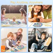 Silicone Sensory Activity Board, Double-Sided Pressure Relief Toy Suitable For Anxiety, Stress, ADHD, Autism And Soothing, Noise-Free And Mess-Free, Comes With Portable Travel Bag And 12 Pull Strings, Suitable For Children 3+ And Adults, Slight Color Variation - Haiyan Blue - View 10