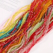 10颗时尚简约亮面水晶玻璃4毫米尖头珠，DIY珠宝项链手链工艺材料 - 4mm尖珠 - 查看 4