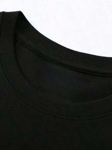 playeras de hombre Manga corta 100% algodón puro 200 gramos de peso ropa de hombre Sudaderas deportivas al aire libre de moda casual gym regalos para hombre día  padre Playa Ligero y transpirable  Estampado popular Calle de la moda - Negro - Ver 4