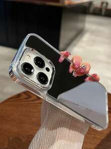 银色镜面手机壳，兼容 17 Pro Max/17 Pro/17 Air/17/16 Pro Max/16/16 Pro/16 Plus/15/15 Pro Max/15 Pro/15 Plus/11/12/13/14 Pro Max/XS/XR/11 Pro Max/12 Pro/12 Pro Max/13 Pro/13 Pro Max/7 Plus/14 Pro/14 Pro Max/14 Plus，简约创意硬质保护壳 - 銀色 - 查看 4