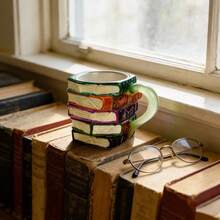 Handcrafted 3D Book Mug Artistic Water Cup A Unique Gift For Literature Lovers And Bookworms A Must-Have For Book Collectors - Multicolor - View 5