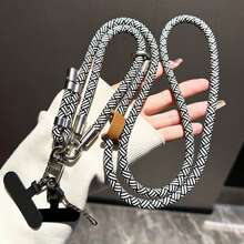 可调节多功能手机挂绳，可拆卸斜挎肩带，高端长款设计，旅行必备 - 彩色 - 查看 2