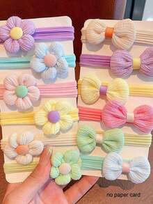 6pcs New Colorful Floral Hair Scrunchies, High Elasticity And Gentle On Hair, Perfect For Girls To Create High Ponytails, Cute And Sweet Princess Hair Accessories Hair Rubber Bands Hair Rope Elastic Hair Tie,Summer,Holiday,Travel Hair Elastics Elastic Hair Tie - Multicolor - View 5