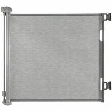 Retractable Stair Gate – 33" Tall Gate With One-Hand Operation For Stairs, Doorways, Hallways & Outdoor Use - Gray - 180cm - View 3