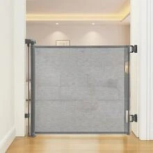 Retractable Stair Gate – 33" Tall Gate With One-Hand Operation For Stairs, Doorways, Hallways & Outdoor Use - 灰色-300cm - 查看 1
