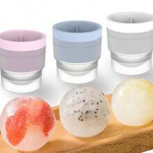 3pcs/6pcs 6.1cm Large Ice Ball Mold, Suitable For Whiskey, Cocktails, Juices, Bourbon, Keeps Drinks Chilled - Multicolor - View 12