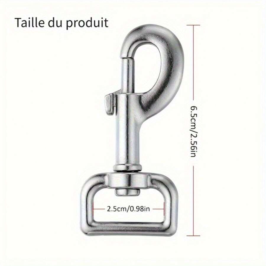 Bộ 5/10 móc khóa xoay công nghiệp chịu lực cao - Móc khóa kim loại xoay 360° phù hợp cho dây xích chó, túi xách, dây thừng và hành lý - Gắn kết đa hướng an toàn, cấu trúc kim loại bền chắc. - B - Xem 1