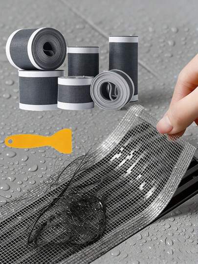 Disposable Strip-Shaped Drain Filter, Cuttable Anti-Clogging Shower Drain Protector – Self-Adhesive Drain Sticker And Mesh Sink Filter, Easy To Clean, Suitable For Bathroom Floors, Rv Toilets, Kitchens, And Other Home Essentials.