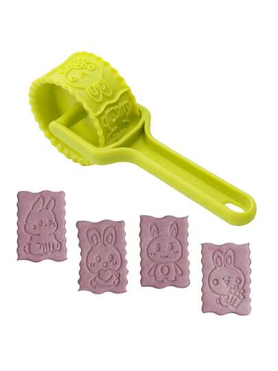 1pc Rabbit Pizza Cutter, Made Of PP Plastic, Cute Face Roller, Home Baking Mold, Modern Minimalist Baking Tool, Pizza Knife, Easter Kitchen Gadget, Ins Style Holiday Party Baking Decor, Suitable For Home Baking, Easter Party, Parent-Child DIY, Kitchen Cooking