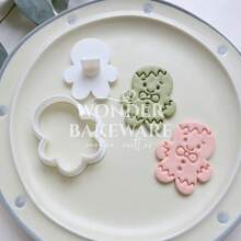 圣诞迷你姜饼人饼干模具迷你翻糖饼干工具烘焙小饼干礼盒节日派对礼物配件 - 白色 - 查看 3