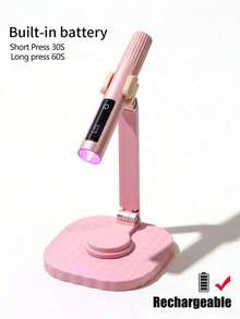 Rechargeable Handheld UV Light Therapy Device, Mini Portable Wireless Nail Lamp With LCD Display, 200mAh Battery, 2 Timer Settings, Fast Curing Gel, Single-Line Lamp Holder Combo Set 200mAh - Multicolor - View 14